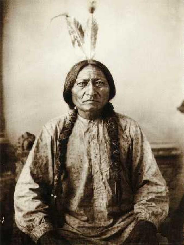 Bisonte sentado jefe Sioux asesinado en 1890, parte de los recuerdos del bosque